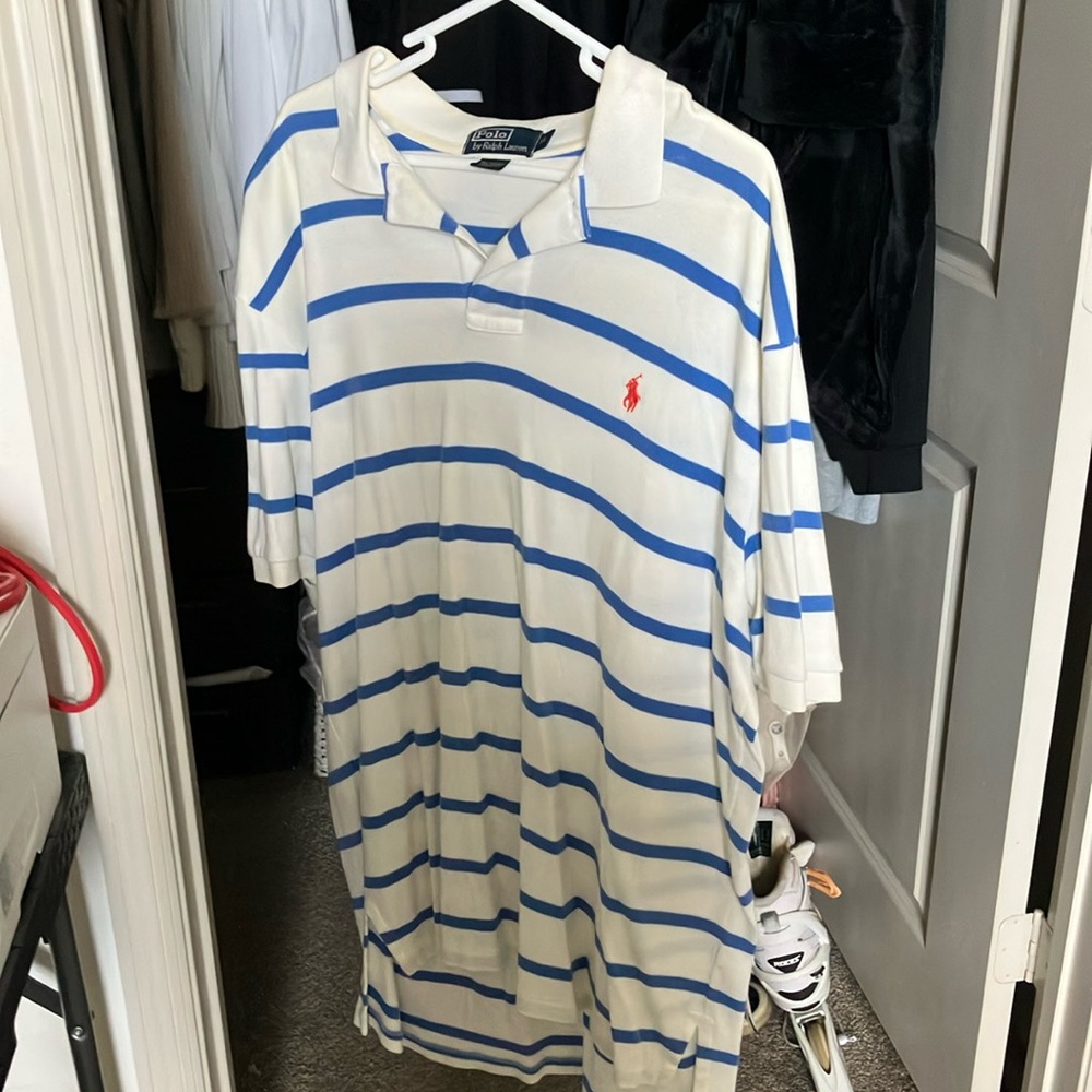 Ralph Lauren Blue Striped Polo Shirt